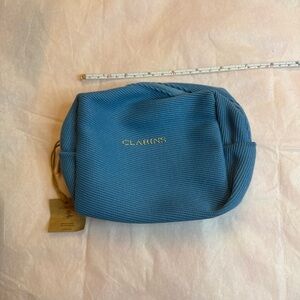Clarins Blue Cosmetic Bag NWT